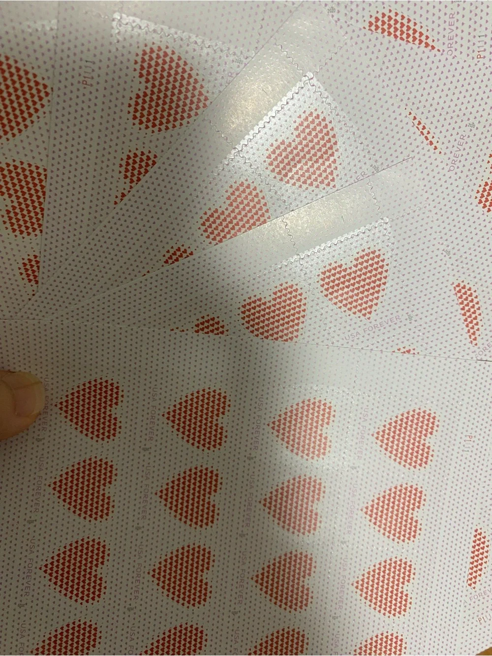 Red Heart Shipping Labels - Decorative Adhesive Labels by